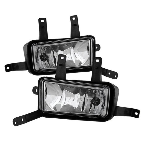 Spyder Automotive 15-17 SUBURBAN/TAHOE OEM FOG LIGHTS W/CHROME TRIM COVER AND SWITCH-CLEAR SET OF 2, HALOGEN BULB 9031588